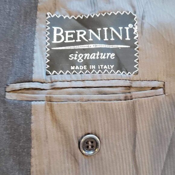 Zegna Blazer Jacket Italy Mens Super 120’s Wool Size 46 R Gray 3 Button - Picture 7 of 11